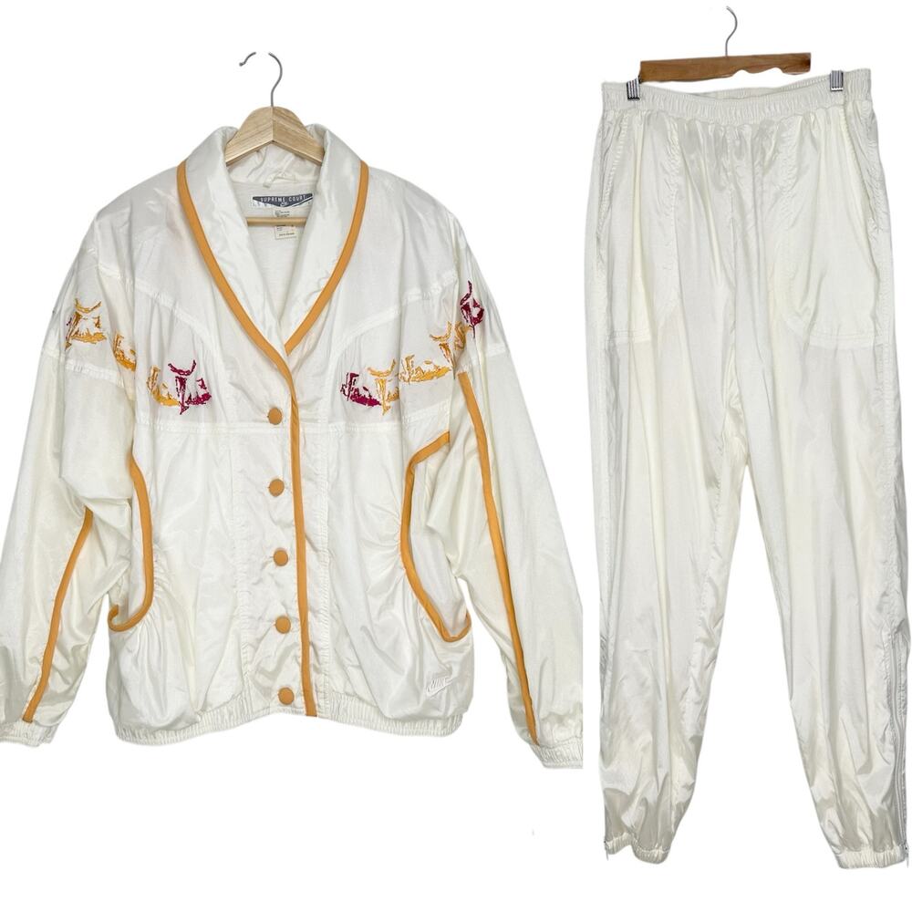 NWT Vintage 90's Nike Supreme Court Track Suit White L
